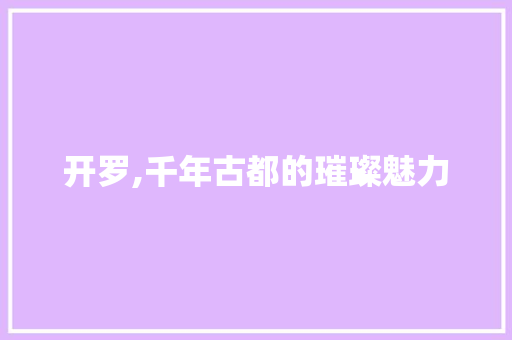 开罗,千年古都的璀璨魅力
