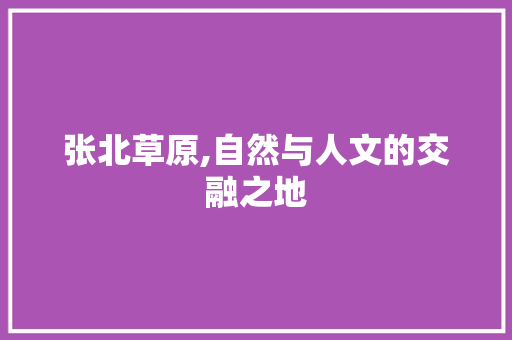 张北草原,自然与人文的交融之地