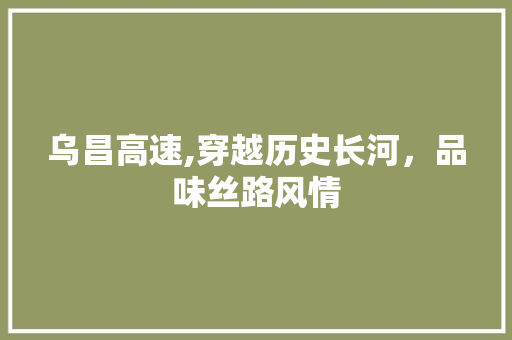 乌昌高速,穿越历史长河，品味丝路风情  第1张