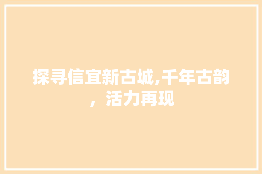 探寻信宜新古城,千年古韵，活力再现