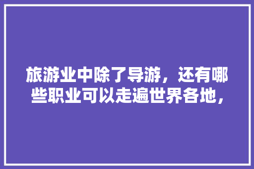 旅游业中除了导游，还有哪些职业可以走遍世界各地，其他旅游类型。