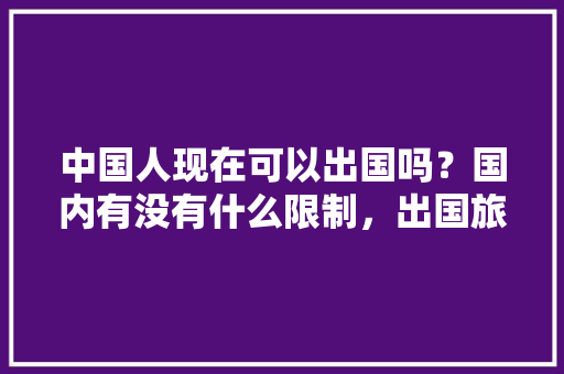 中国人现在可以出国吗？国内有没有什么限制，出国旅游目前安全情况。