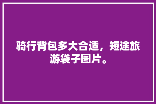 骑行背包多大合适，短途旅游袋子图片。