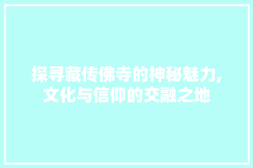 探寻藏传佛寺的神秘魅力,文化与信仰的交融之地