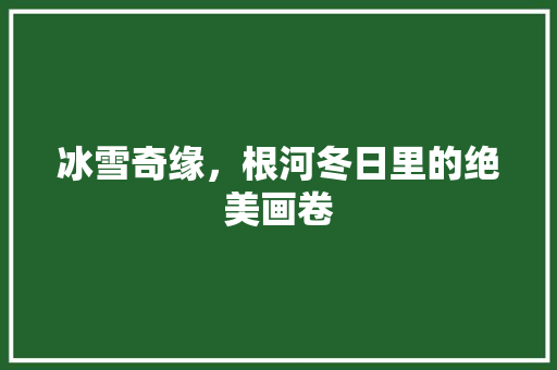 冰雪奇缘，根河冬日里的绝美画卷  第1张