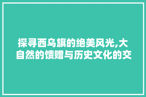 探寻西乌旗的绝美风光,大自然的馈赠与历史文化的交融