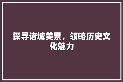 探寻诸城美景，领略历史文化魅力