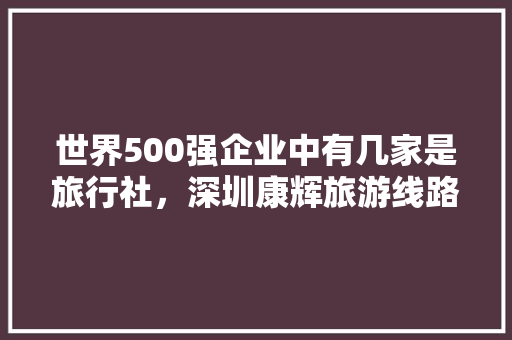 世界500强企业中有几家是旅行社，深圳康辉旅游线路报价表。