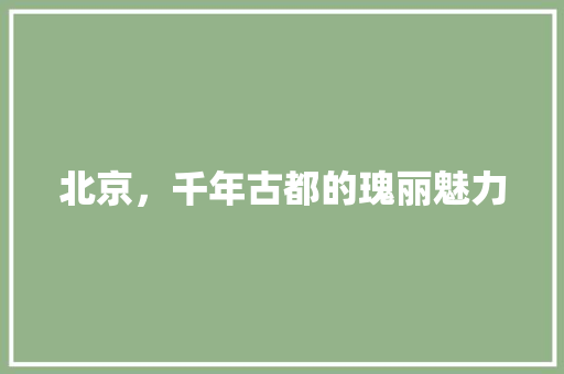 北京，千年古都的瑰丽魅力  第1张