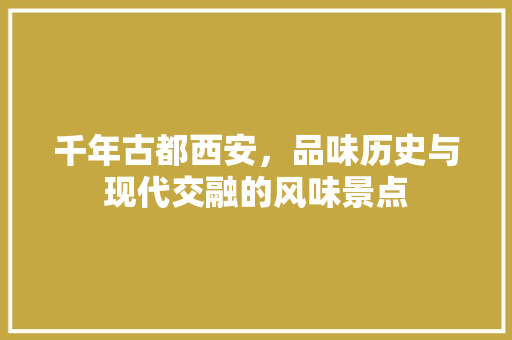 千年古都西安，品味历史与现代交融的风味景点  第1张