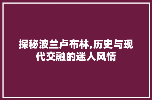 探秘波兰卢布林,历史与现代交融的迷人风情