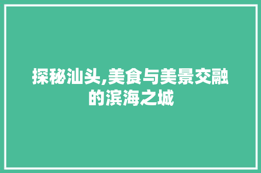 探秘汕头,美食与美景交融的滨海之城  第1张
