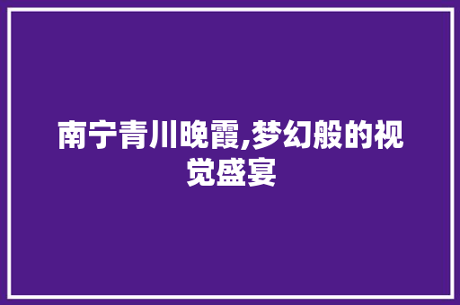 南宁青川晚霞,梦幻般的视觉盛宴  第1张