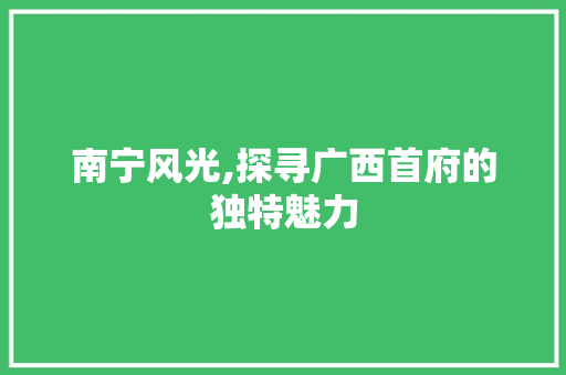 南宁风光,探寻广西首府的独特魅力  第1张