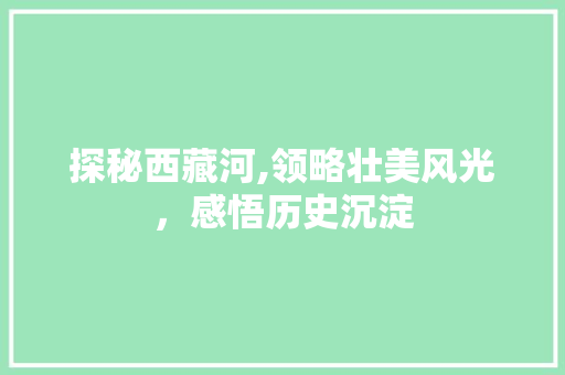 探秘西藏河,领略壮美风光，感悟历史沉淀