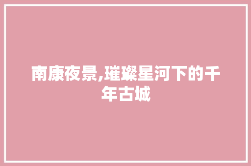 南康夜景,璀璨星河下的千年古城  第1张