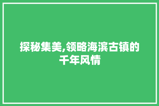 探秘集美,领略海滨古镇的千年风情  第1张