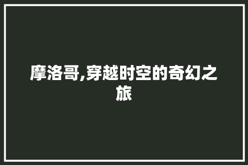 摩洛哥,穿越时空的奇幻之旅  第1张