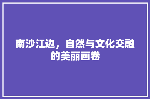 南沙江边，自然与文化交融的美丽画卷  第1张
