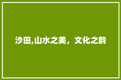 沙田,山水之美，文化之韵  第1张
