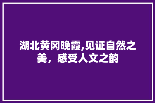 湖北黄冈晚霞,见证自然之美，感受人文之韵  第1张