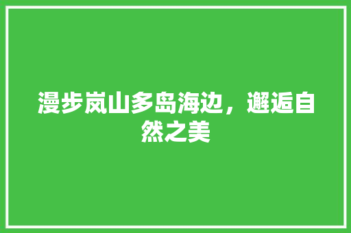 漫步岚山多岛海边，邂逅自然之美  第1张