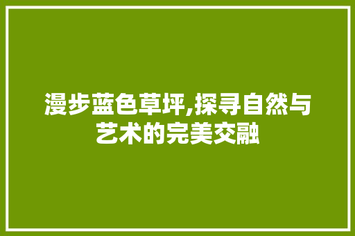 漫步蓝色草坪,探寻自然与艺术的完美交融