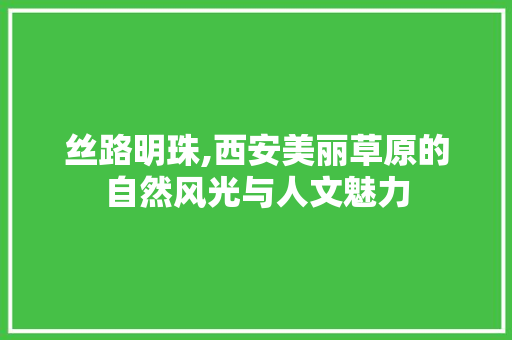 丝路明珠,西安美丽草原的自然风光与人文魅力