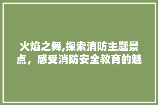 火焰之舞,探索消防主题景点，感受消防安全教育的魅力