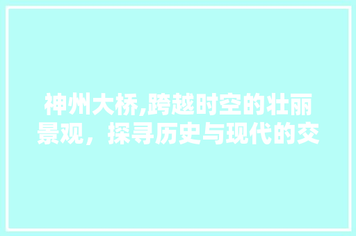 神州大桥,跨越时空的壮丽景观，探寻历史与现代的交融之美