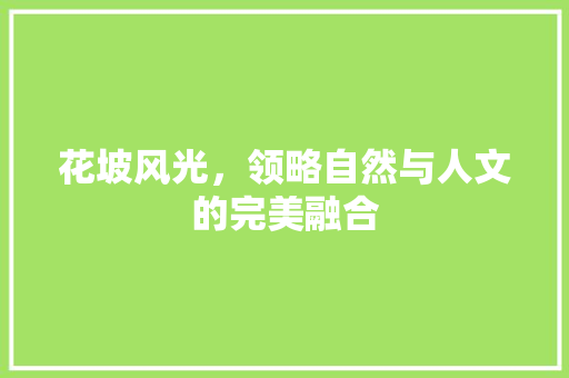 花坡风光，领略自然与人文的完美融合