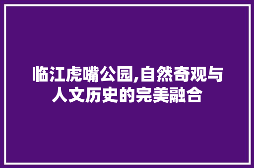 临江虎嘴公园,自然奇观与人文历史的完美融合  第1张