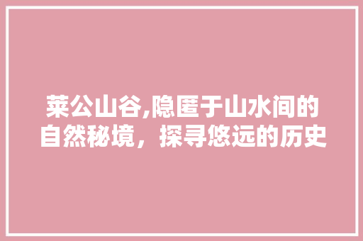 莱公山谷,隐匿于山水间的自然秘境，探寻悠远的历史记忆