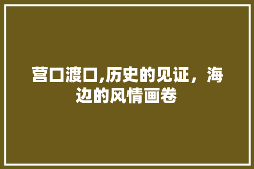 营口渡口,历史的见证，海边的风情画卷