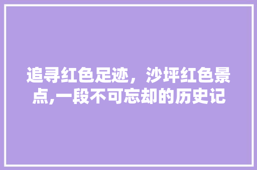 追寻红色足迹，沙坪红色景点,一段不可忘却的历史记忆