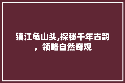 镇江龟山头,探秘千年古韵，领略自然奇观  第1张