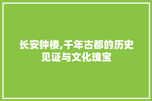 长安钟楼,千年古都的历史见证与文化瑰宝  第1张