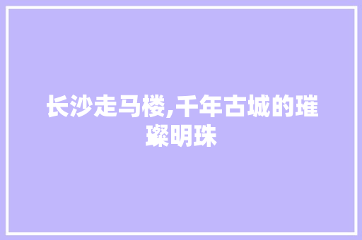 长沙走马楼,千年古城的璀璨明珠