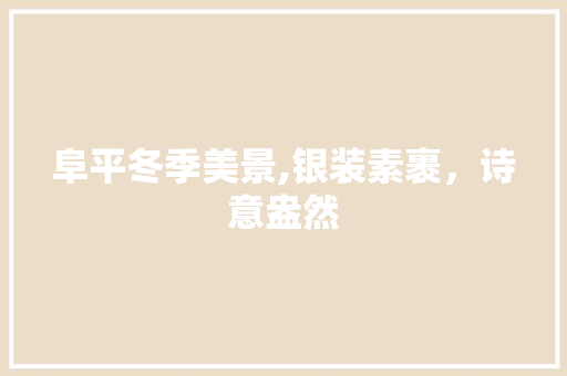 阜平冬季美景,银装素裹，诗意盎然