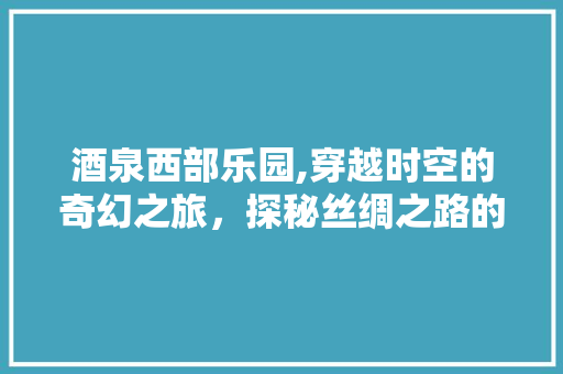 酒泉西部乐园,穿越时空的奇幻之旅，探秘丝绸之路的历史印记