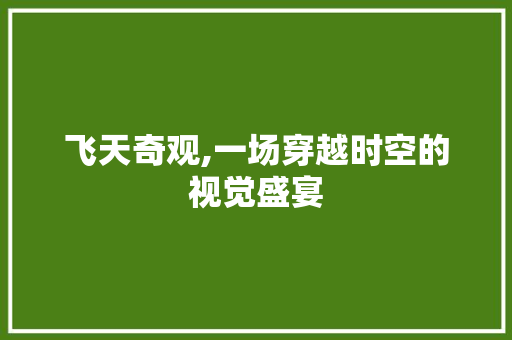 飞天奇观,一场穿越时空的视觉盛宴