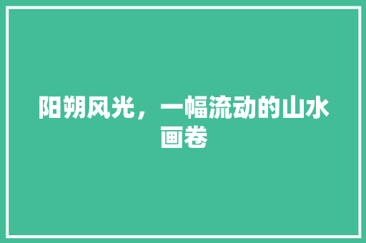 阳朔风光，一幅流动的山水画卷  第1张