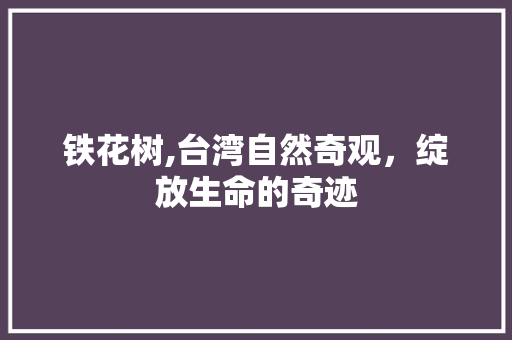 铁花树,台湾自然奇观，绽放生命的奇迹