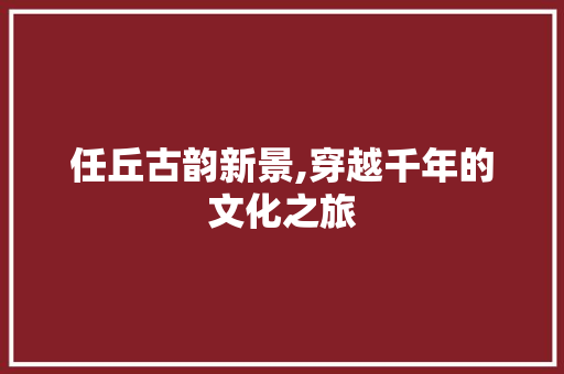 任丘古韵新景,穿越千年的文化之旅  第1张