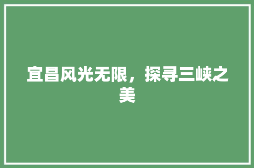 宜昌风光无限，探寻三峡之美  第1张
