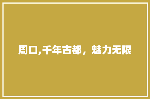 周口,千年古都，魅力无限  第1张