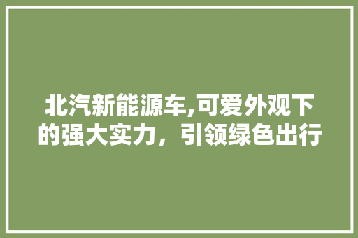 北汽新能源车,可爱外观下的强大实力，引领绿色出行新潮流  第1张