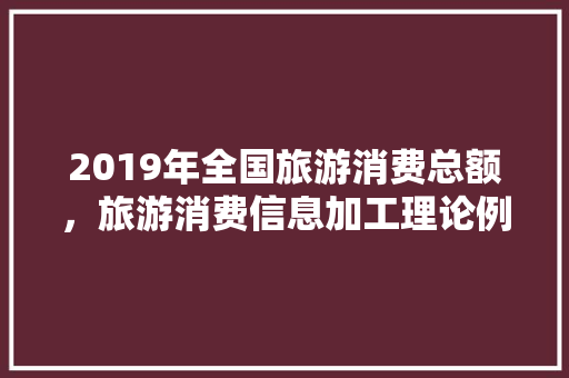 2019年全国旅游消费总额，旅游消费信息加工理论例子。
