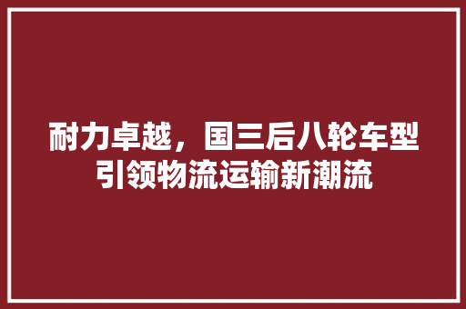 耐力卓越，国三后八轮车型引领物流运输新潮流  第1张