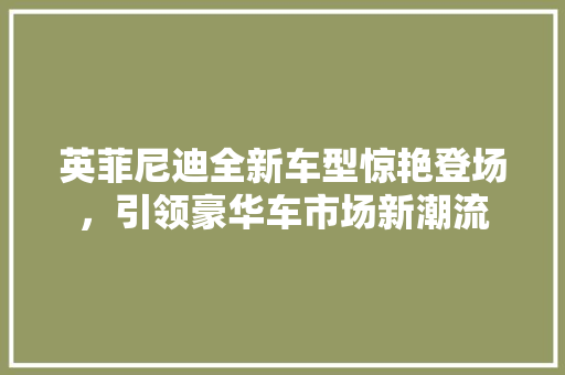 英菲尼迪全新车型惊艳登场，引领豪华车市场新潮流  第1张